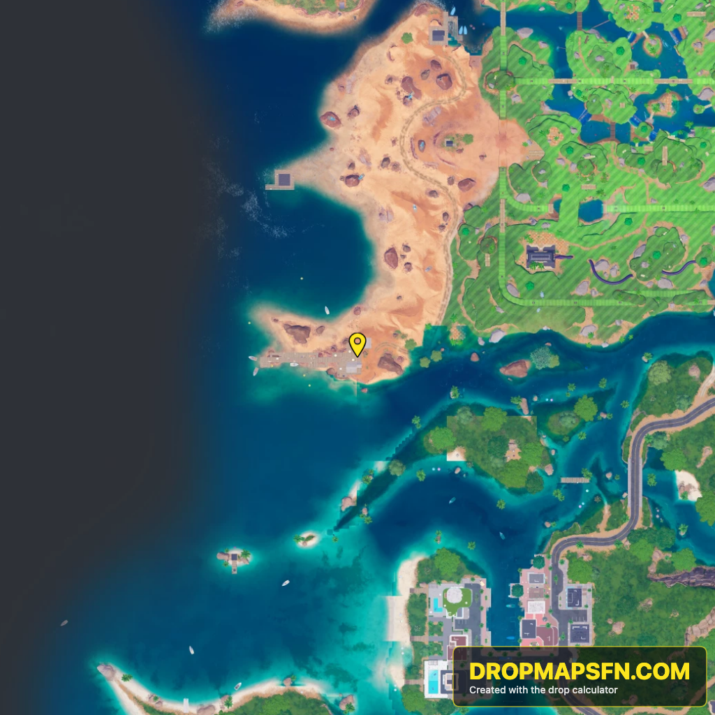 Dine 'n Docks 1 Fortnite Chapter 7 Season 4 landing spot map