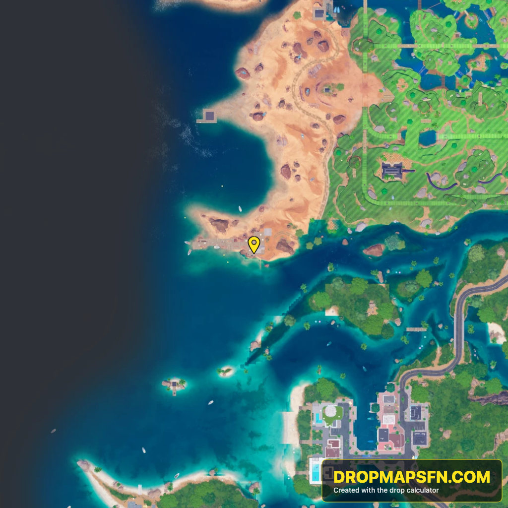 Dine 'n Docks 2 Fortnite Chapter 7 Season 4 landing spot map