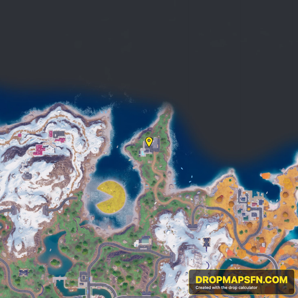 The Sleazy Snooze 1 Fortnite Chapter 7 Season 4 landing spot map