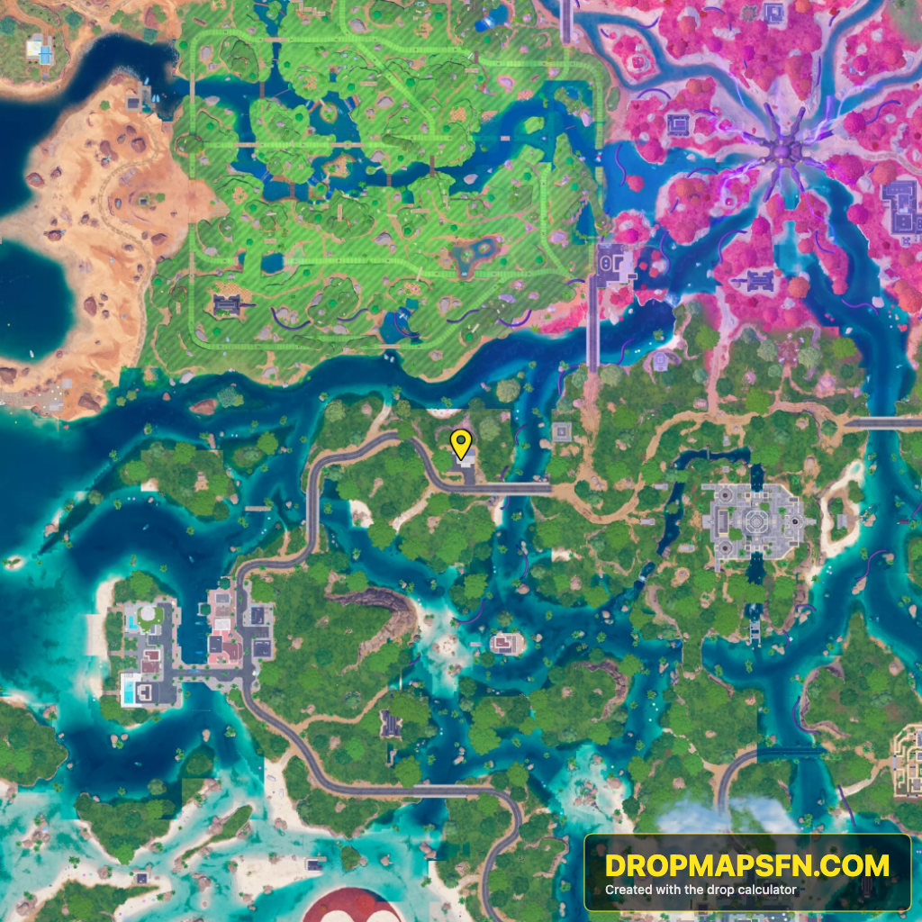 Collider Corridor Theta 1 Fortnite Chapter 7 Season 4 landing spot map