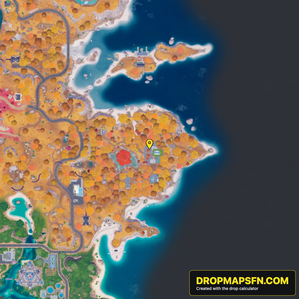 Golden Grove 1 Fortnite Chapter 7 Season 4 landing spot map