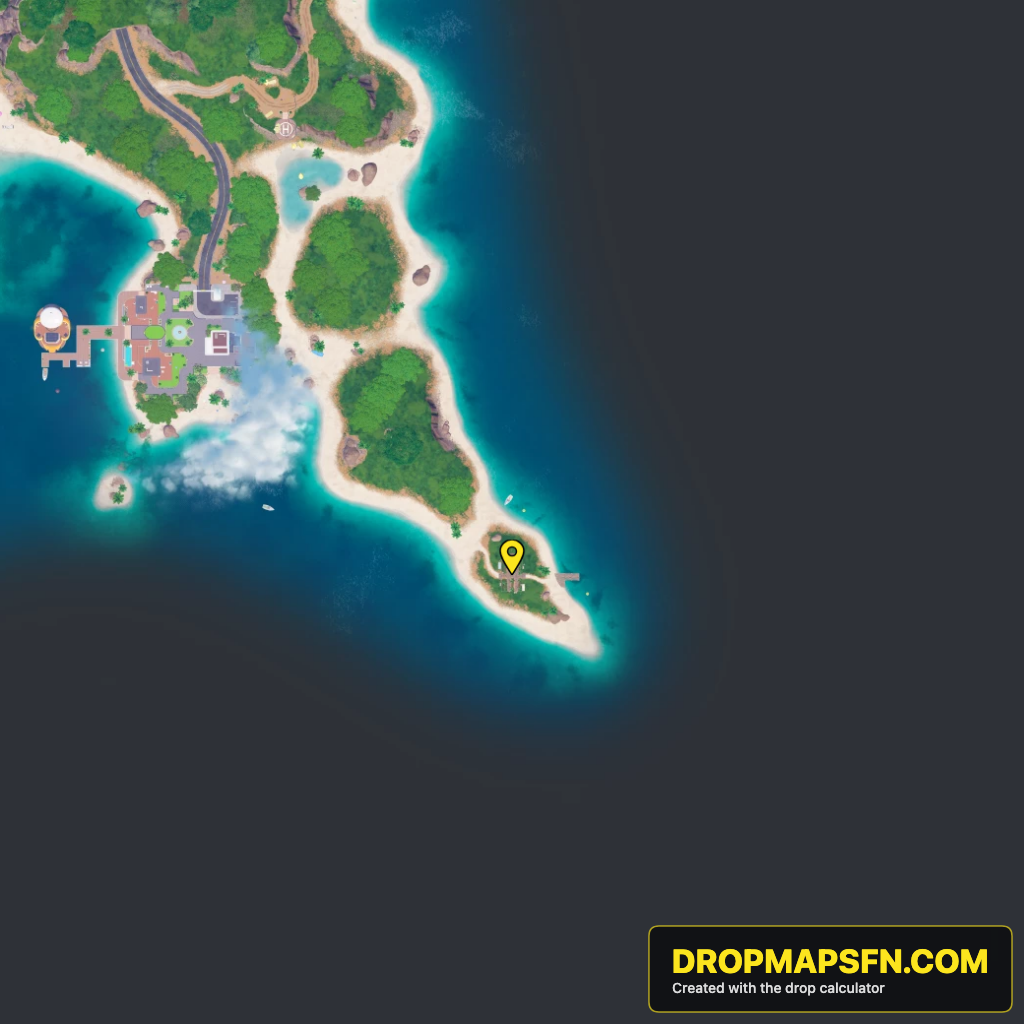Cluster Coast 1 Fortnite Chapter 7 Season 4 landing spot map