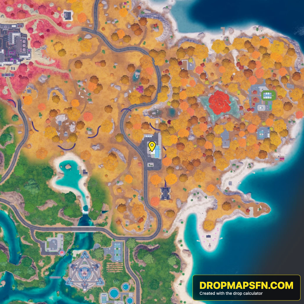 Carwash 1 Fortnite Chapter 7 Season 4 landing spot map