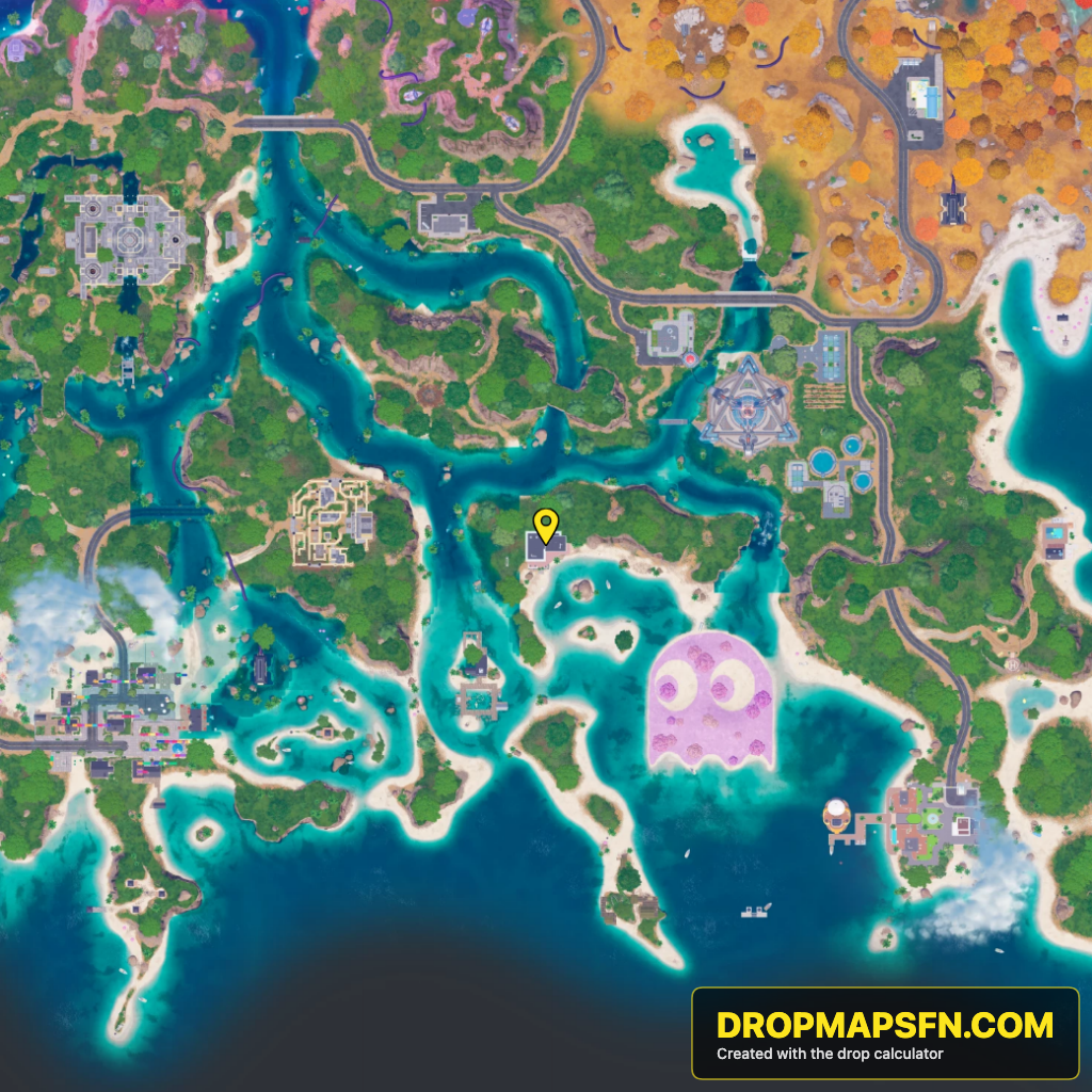 Wettest-Bones Research Facility 2 Fortnite Chapter 7 Season 4 landing spot map