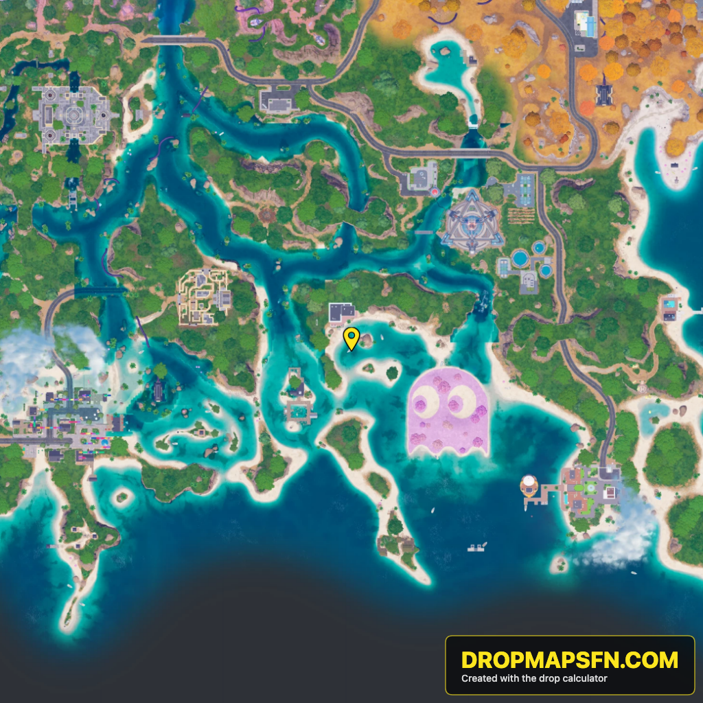 Wettest-Bones Research Facility 3 Fortnite Chapter 7 Season 4 landing spot map
