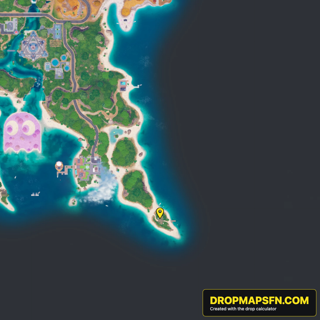 Cluster Coast 4 Fortnite Chapter 7 Season 4 landing spot map