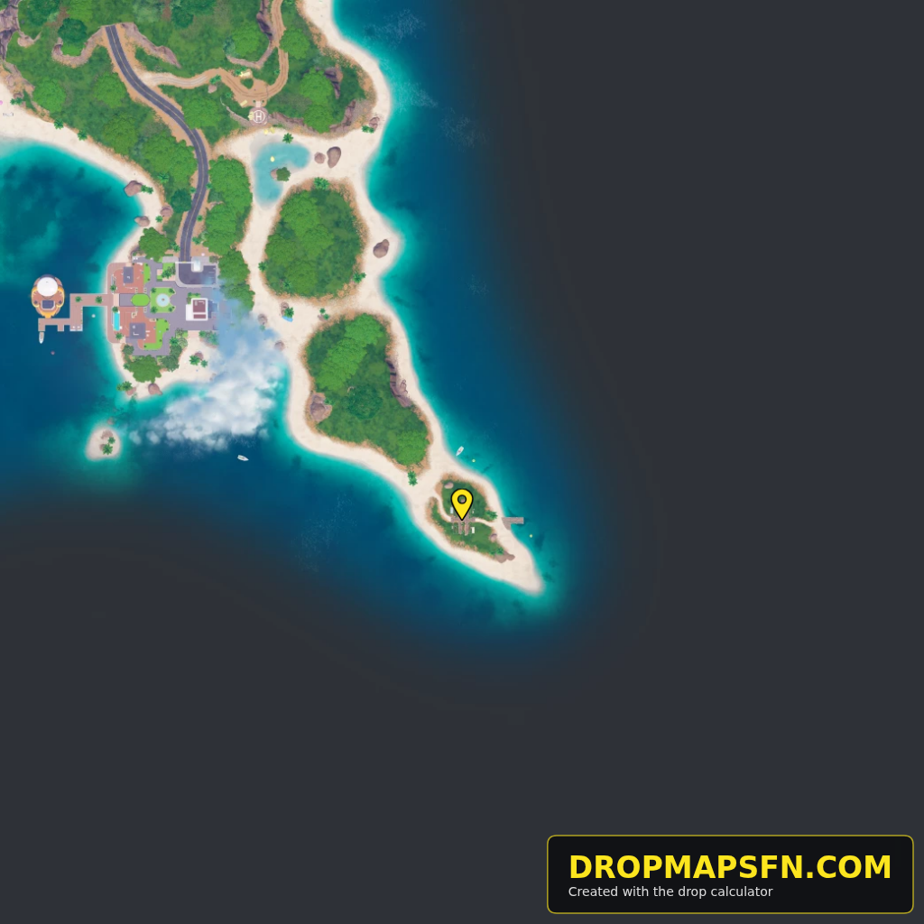 Cluster Coast 5 Fortnite Chapter 7 Season 4 landing spot map