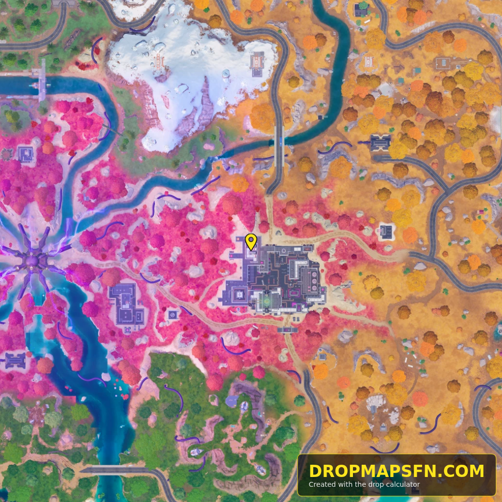 Frosted Flats 5 Fortnite Chapter 7 Season 4 landing spot map