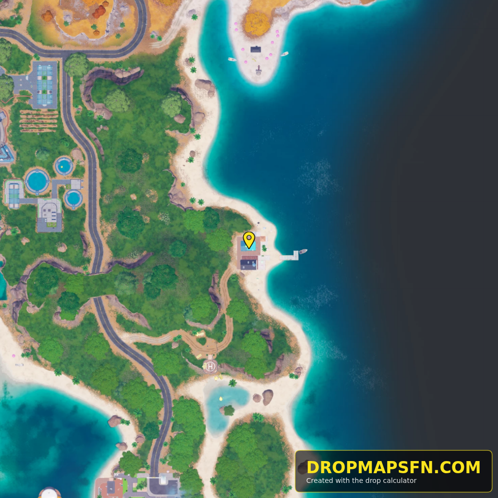 Cluster Coast 8 Fortnite Chapter 7 Season 4 landing spot map