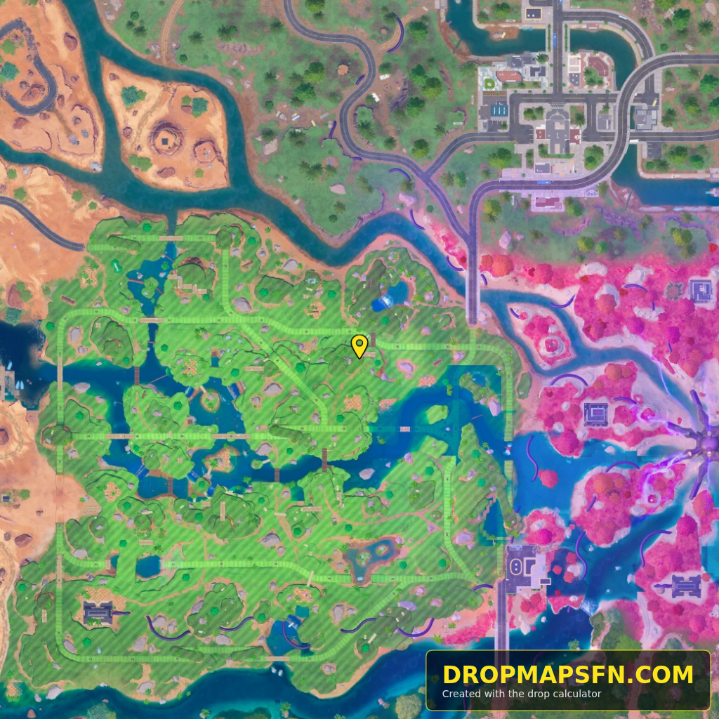 Collider Corridor X 2 Fortnite Chapter 7 Season 4 landing spot map