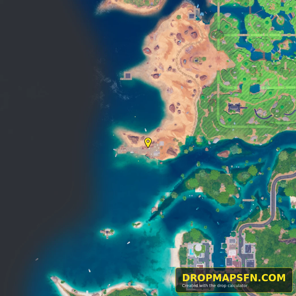 Dine 'n Docks 4 Fortnite Chapter 7 Season 4 landing spot map