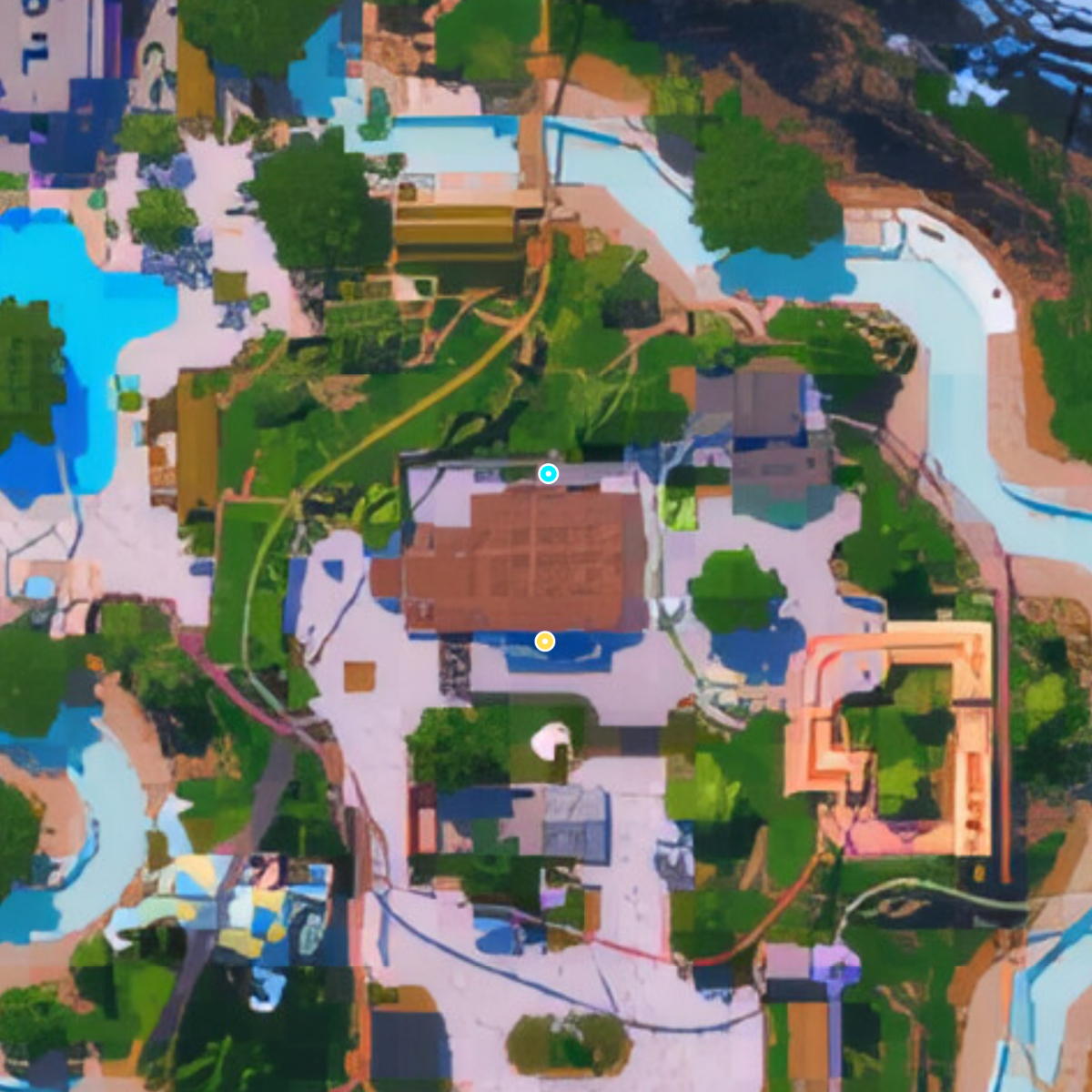 Wonkeeland Main Building Fortnite Drop Map - DropmapsFN